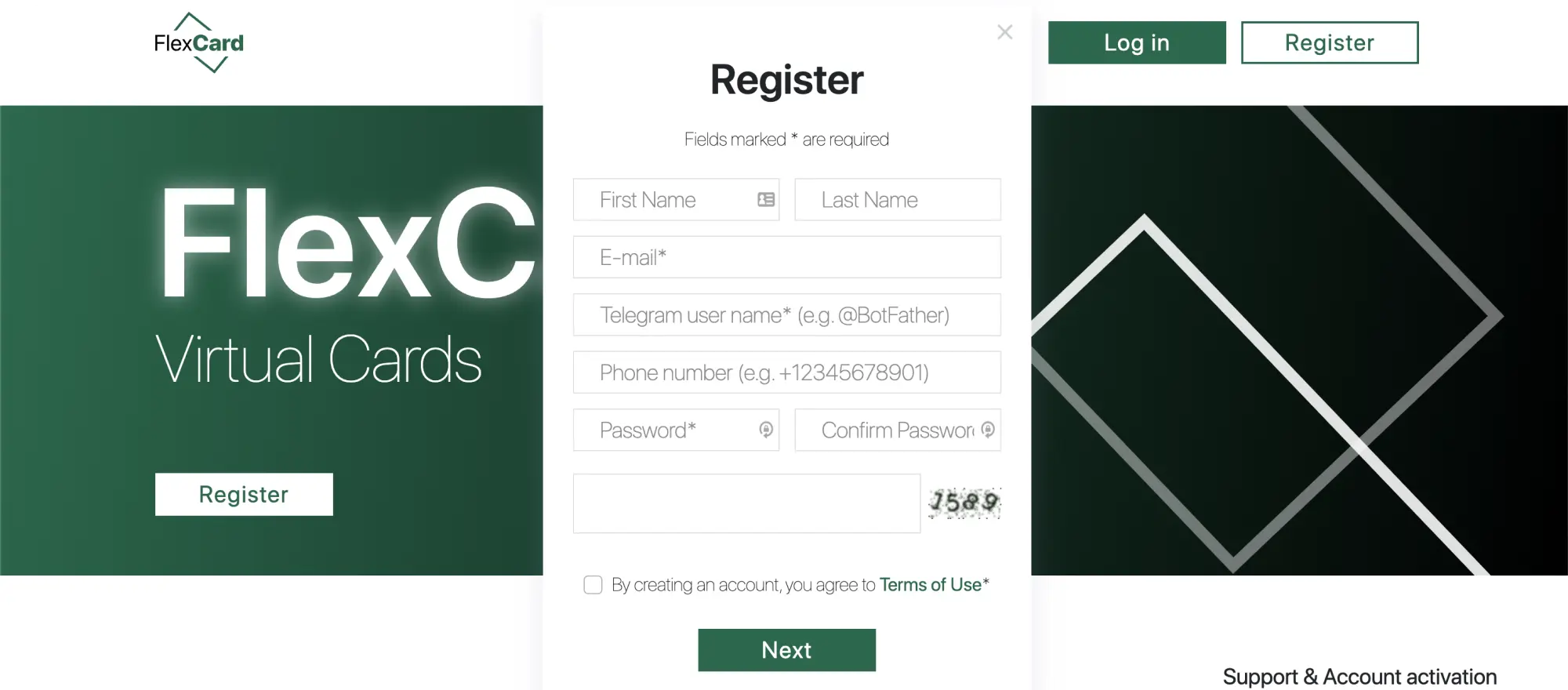 FlexCard — виртуальные карты для арбитража трафика