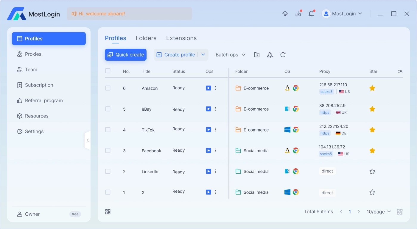MostLogin Undetect Browser - инструмент для управления несколькими аккаунтами и не только
