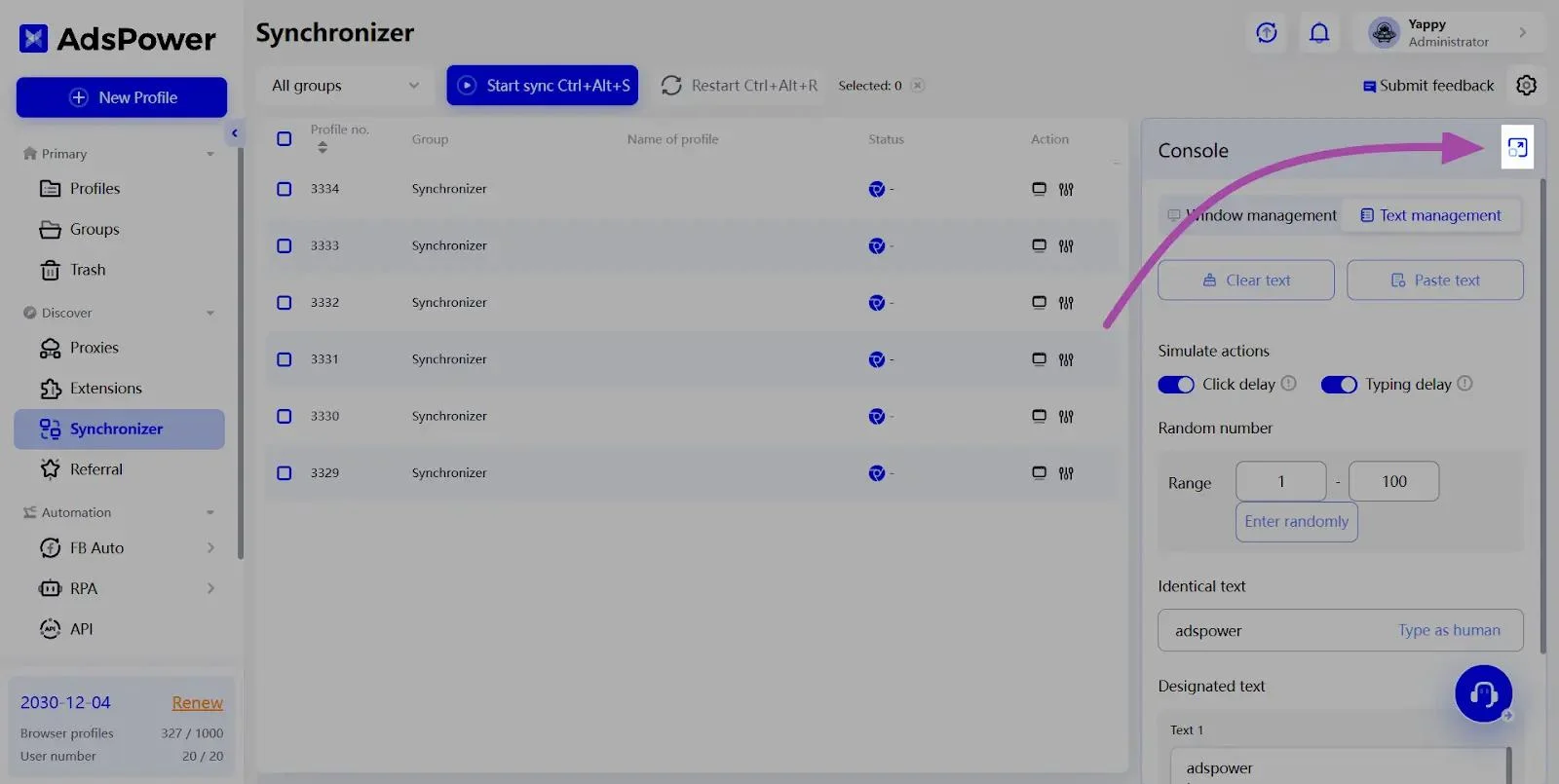 Настройка прокси в антидетект браузере и синхронизаторе AdsPower