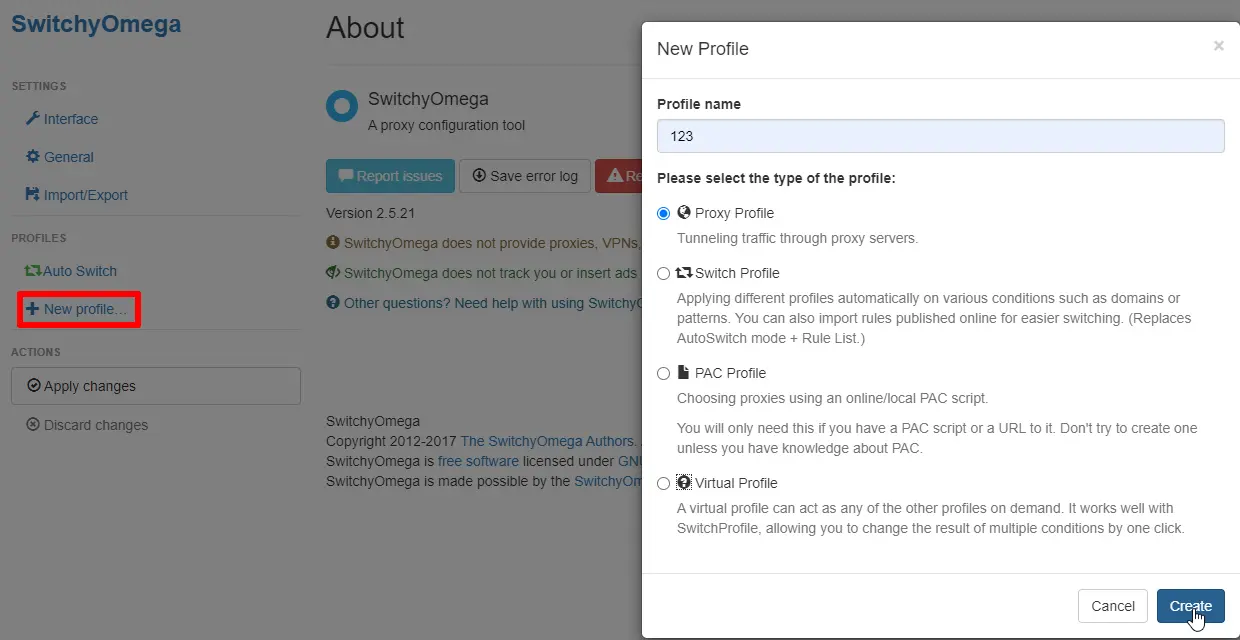 Настройка прокси в расширении Proxy Switchy Omega. Прокси для Proxy Switchy Omega
