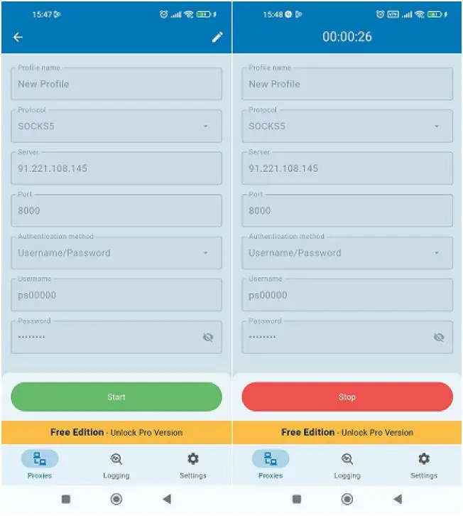Настройка прокси в программе Super Proxy