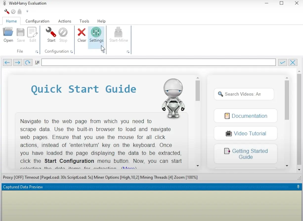 Настройка прокси в программе WebHarvy