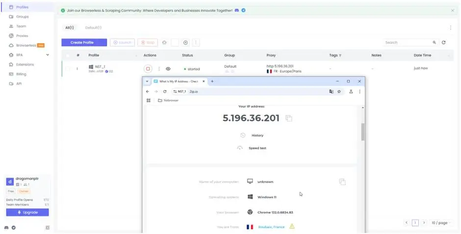 Инструкция по настройке прокси в браузере Nstbrowser