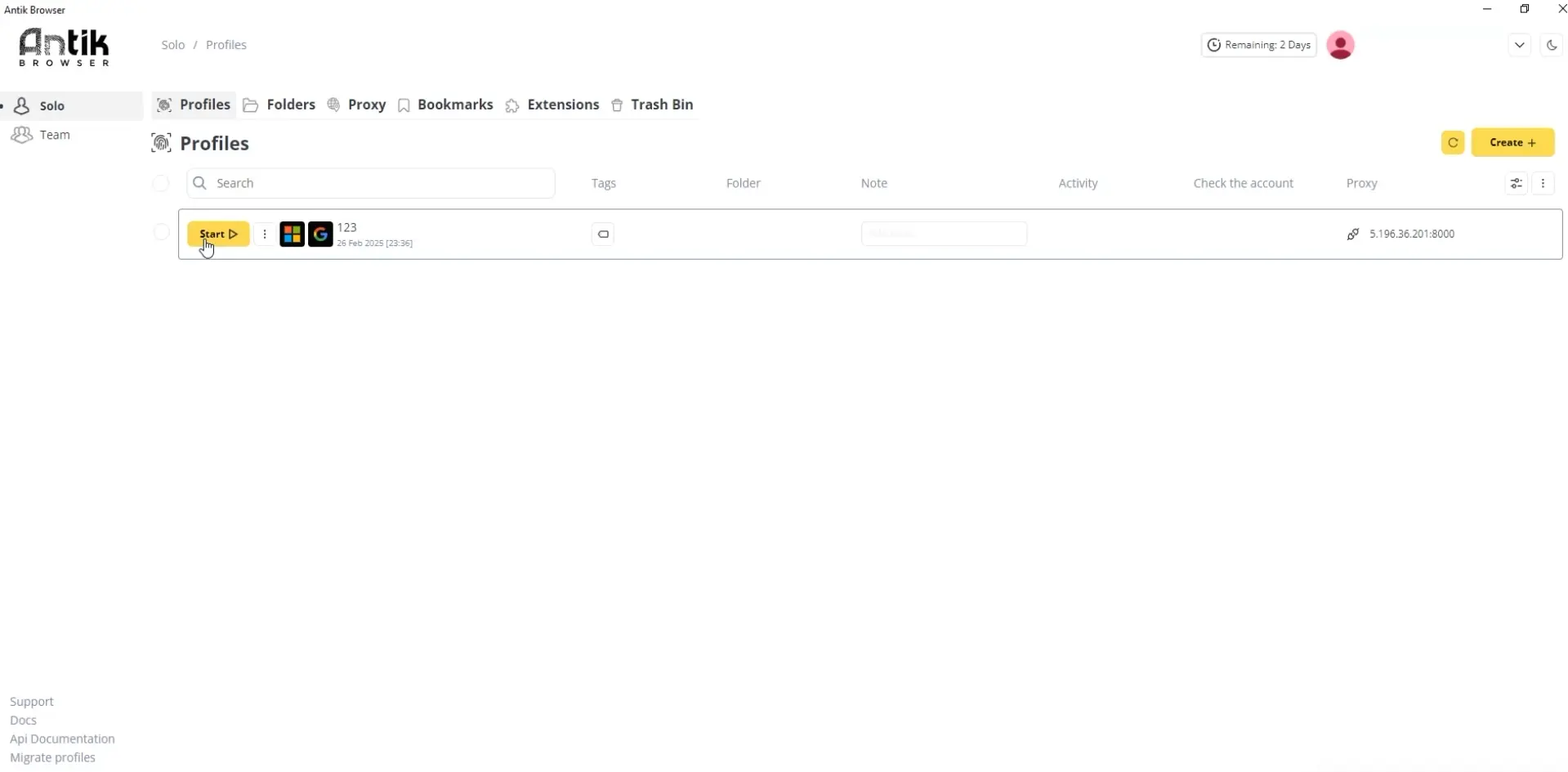 Настройка прокси в антидетект браузере Antik browser