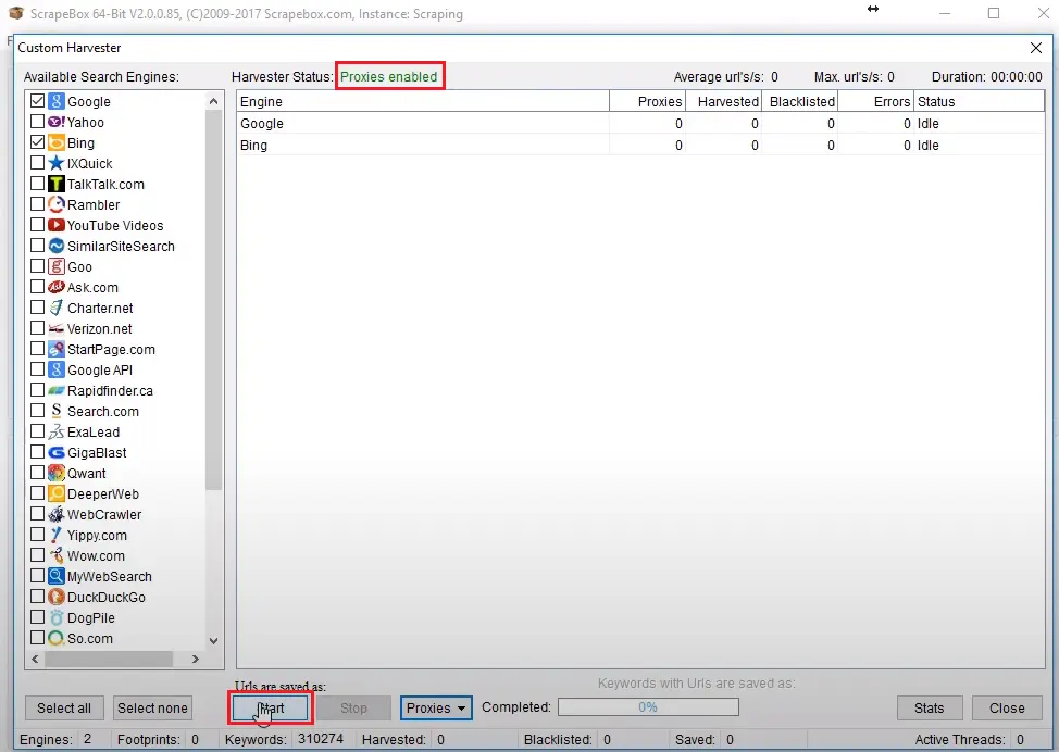 Инструкция по настройке прокси в программе ScrapeBox