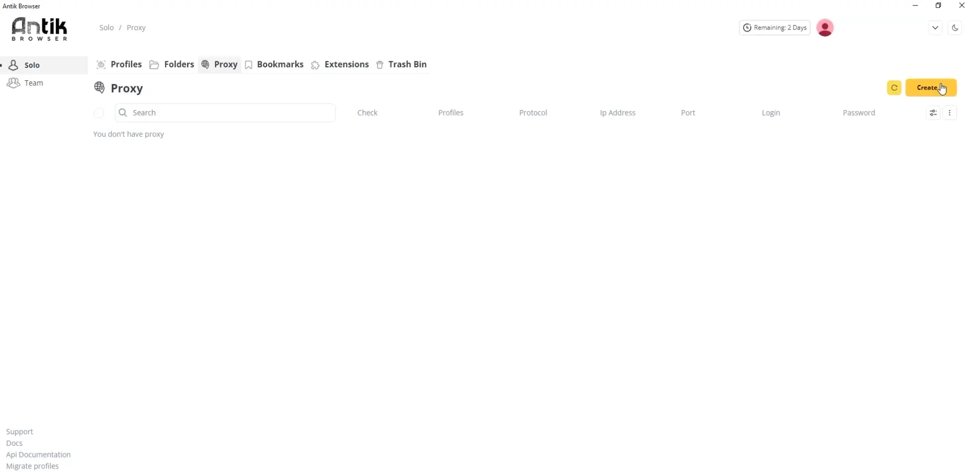 Настройка прокси в антидетект браузере Antik browser