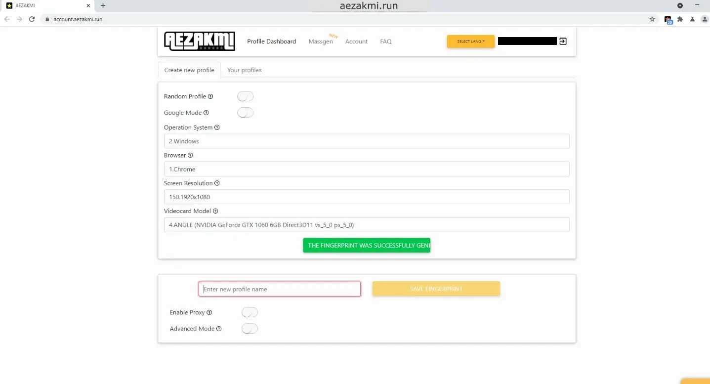 Настройка прокси в антидетект браузере AEZAKMI