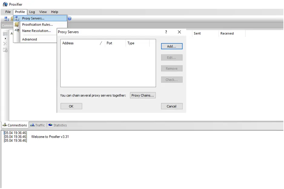 Инструкция по настройке прокси в Proxifier